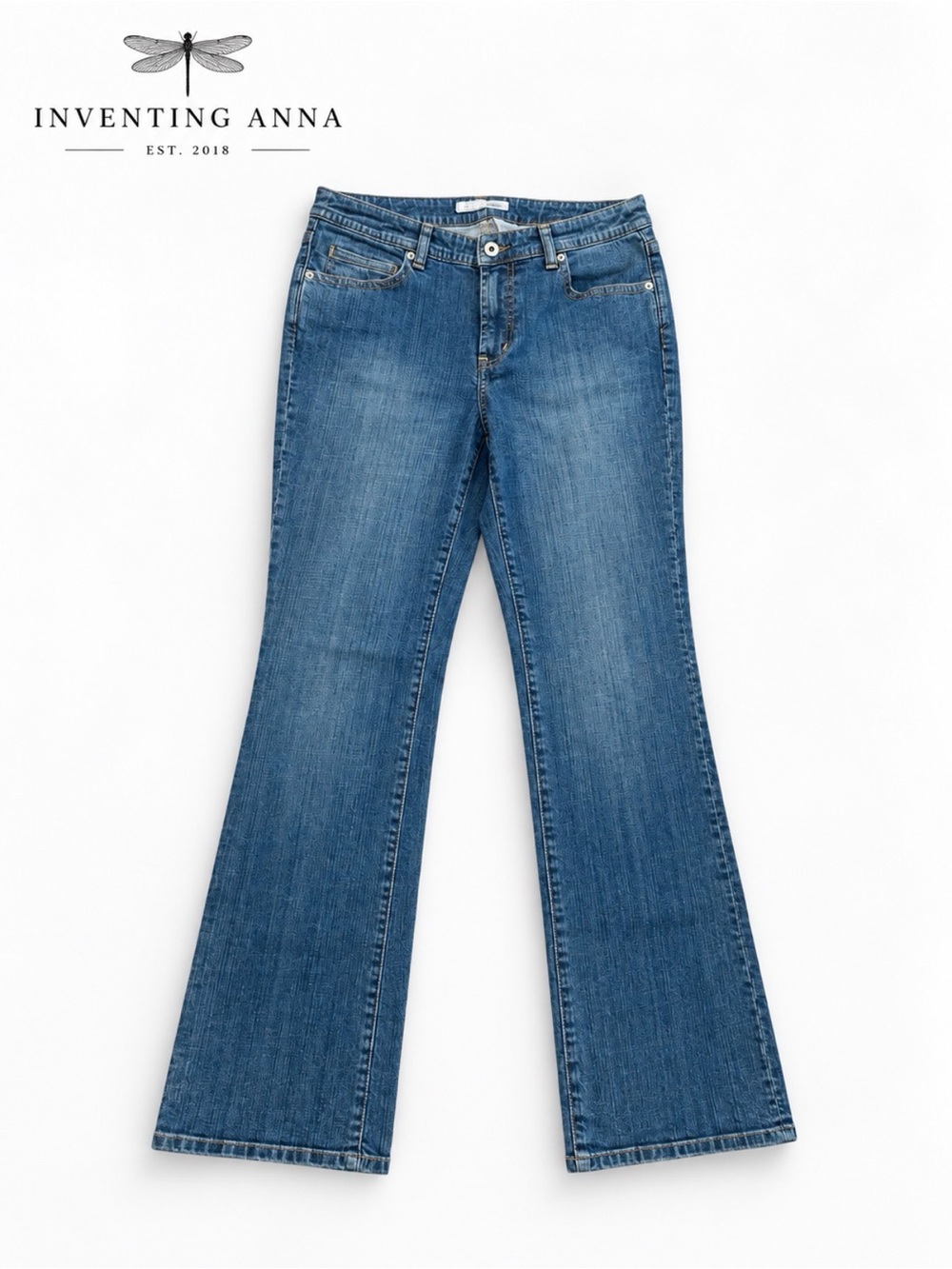 Chico’s Women’s Blue Denim Bootcut Flare Jeans Classic Medium Wash